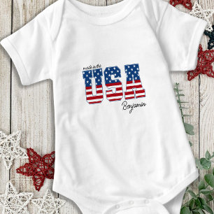 Body Fabriqué aux Etats-Unis Drapeau américain 4 juille