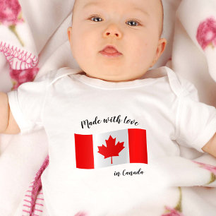 Body Fabriqué avec amour au Canada / Drapeau canadien
