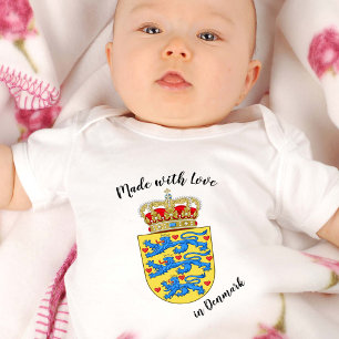 Body Fabriqué avec amour au Danemark / Drapeau danois