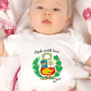 Body Fabriqué avec amour au Pérou / Drapeau péruvien