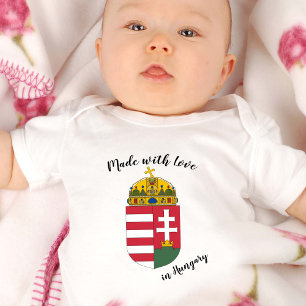 Body Fabriqué avec amour en Hongrie / drapeau hongrois