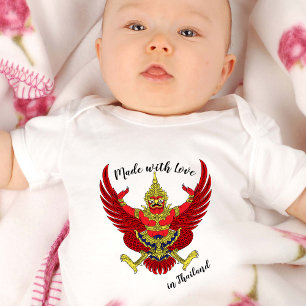 Body Fabriqué avec amour en Thaïlande / drapeau thaïlan