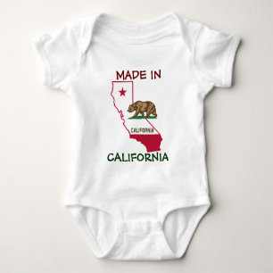 Body Fabriqué en Californie - Silhouette et drapeau