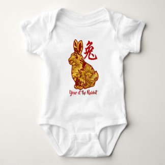 Body Faux Année D'Or Du Lapin