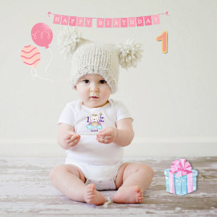 Body Fille 1er Anniversaire Unicorn Chat Anniversaire B