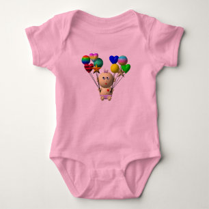 BODY FILLE BÉBÉ AVEC 10 BALLONS