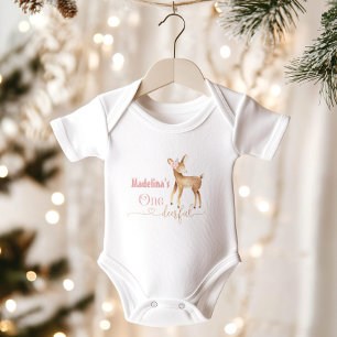Body Fille cerf rose blush premier anniversaire un
