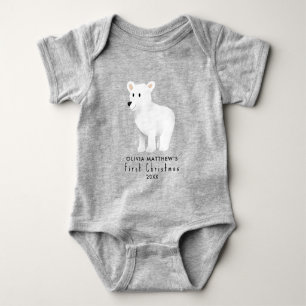 Body Filles mignonnes Ours polaire d'hiver Premier Noël
