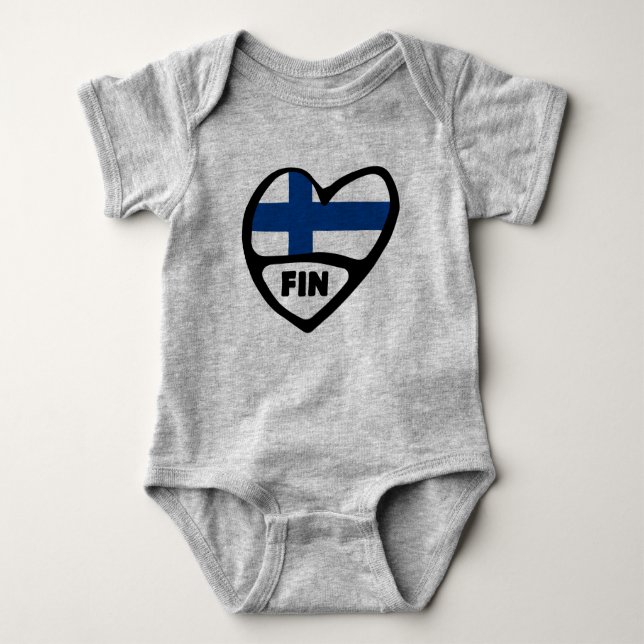 Body Finlande Code Pays Coeur Drapeau, FIN (Devant)