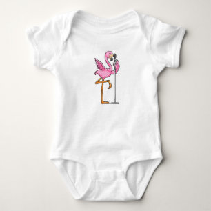 Body Flamant rose à Chanter avec microphone