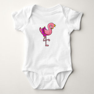 Body Flamant rose avec couronne et jupe