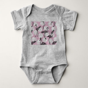 Body Flamant rose d'ananas rose