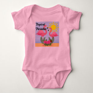 Body Flamant rose rose paradis tropical - Corps de mail