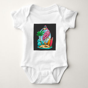 Body Flamant rose Surfin ! Bodysuit bébé