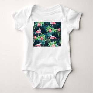 Body Flamant rose tropical : Fleurs d'été Motif