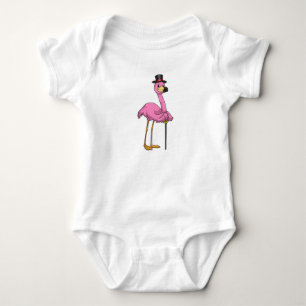 Body Flamingo as Pensioner with Walking stick