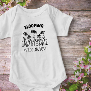 Body Fleur Fleur sauvage noir blanc Matching maman Me