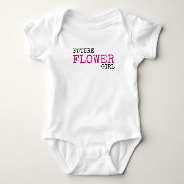 Body Fleur future Mariage Bodysuit bébé fille  (Devant)