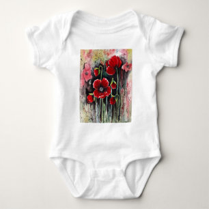 Body Fleurs De Pavot En Aquarelle