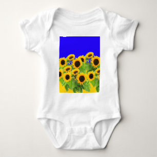 Body Fleurs de soleil - drapeau ukrainien Paix Liberté