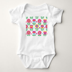 Body Fleurs gaies Vintage Motif coloré