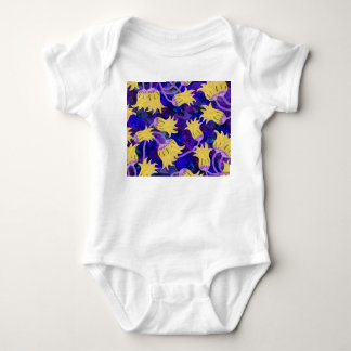 Body Fleurs jaunes : aquarelle arrière - plan foncée