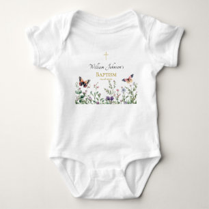 Body Fleurs sauvages et papillons Baptême orthodoxe