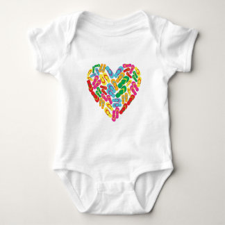 Body flip flops in heart shape