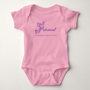 Body Florence Girls nom & sens T-shirt F monogramme
