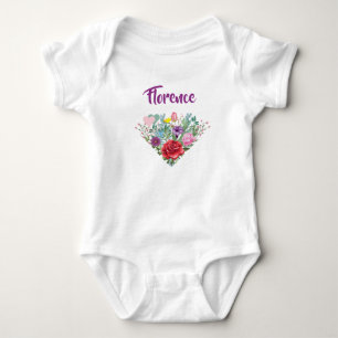 Body Florence Personnalisez les noms Fleurs Jumeaux 2 C