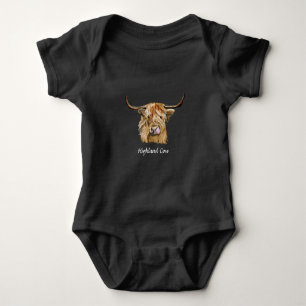 Body Fluffy Red Highland Cow Art numérique original