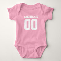 Football personnalisé Jersey Baby Girl Nom personn