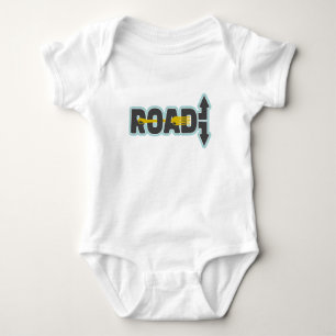 Body Fourche dans la route art texte typographique