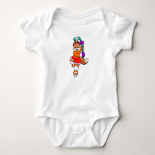 Body Fox au hockey sur glace avec bâton de hockey sur g