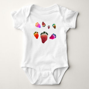 Body "Fraises" bébé en une pièce