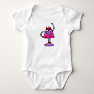 Body Frankie Robot : Rose sur blanc