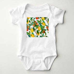 Body Fruits d'agrumes, motif d'aquarelle vibrante.