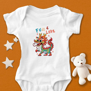Body Fun Carton Dragon Chinois Nouvel An Fu Kids Cadeau