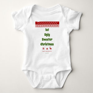 Body Funny 1er laide doux Noël Rouge Nordic Baby