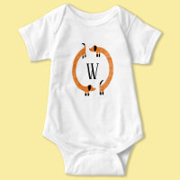 Funny Dachshund Saucisse Chien Monogramme