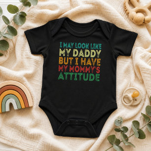 Body Funny Daddy Mommy Attitude Baby Bodysuit Cute Baby