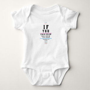 Body Funny Eye Chart Lire ma couche Bodysuit bébé