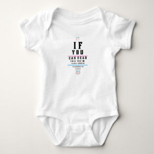 Body Funny Eye Chart Lire ma couche Bodysuit bébé