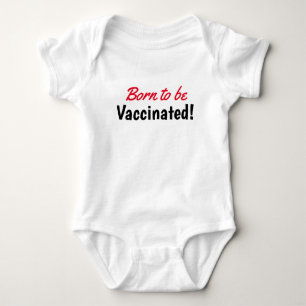 Body Funny Né pour être vacciné Typographie textuelle
