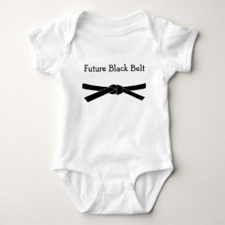 Body Futur Black Belt Baby Jersey Bodysuit