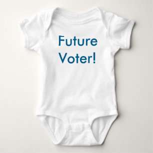 Body Futur électeur ! En écriture bleue de Démocrate