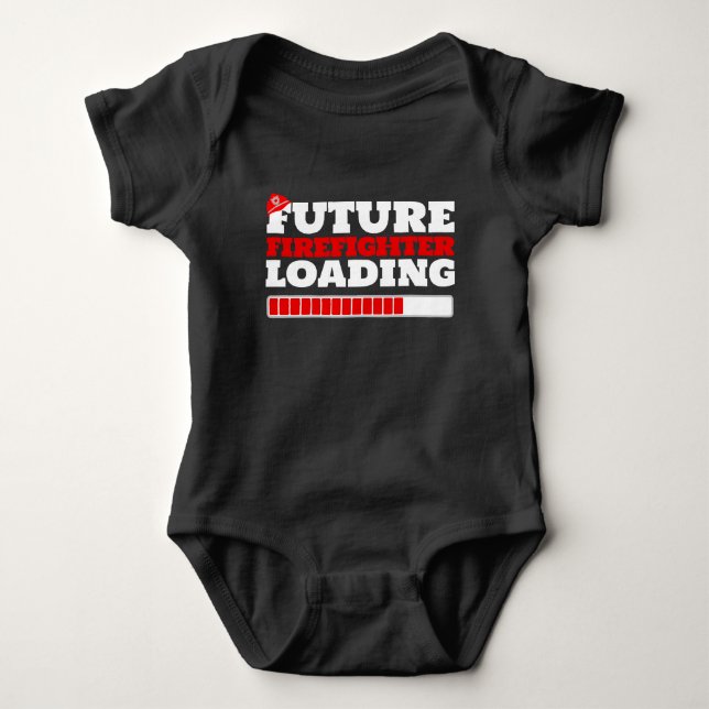 Body Futur pompier Chargement de T-shirt noir (Devant)
