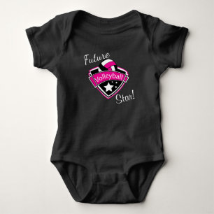 Body Future Volleyball Star - Hot rose, blanc et noir