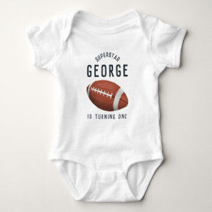 Body Garçons Cute Blue Football 1er Anniversaire