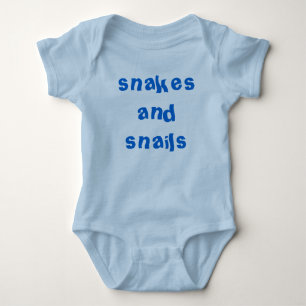 Body Garçons serpents et escargots en bleu